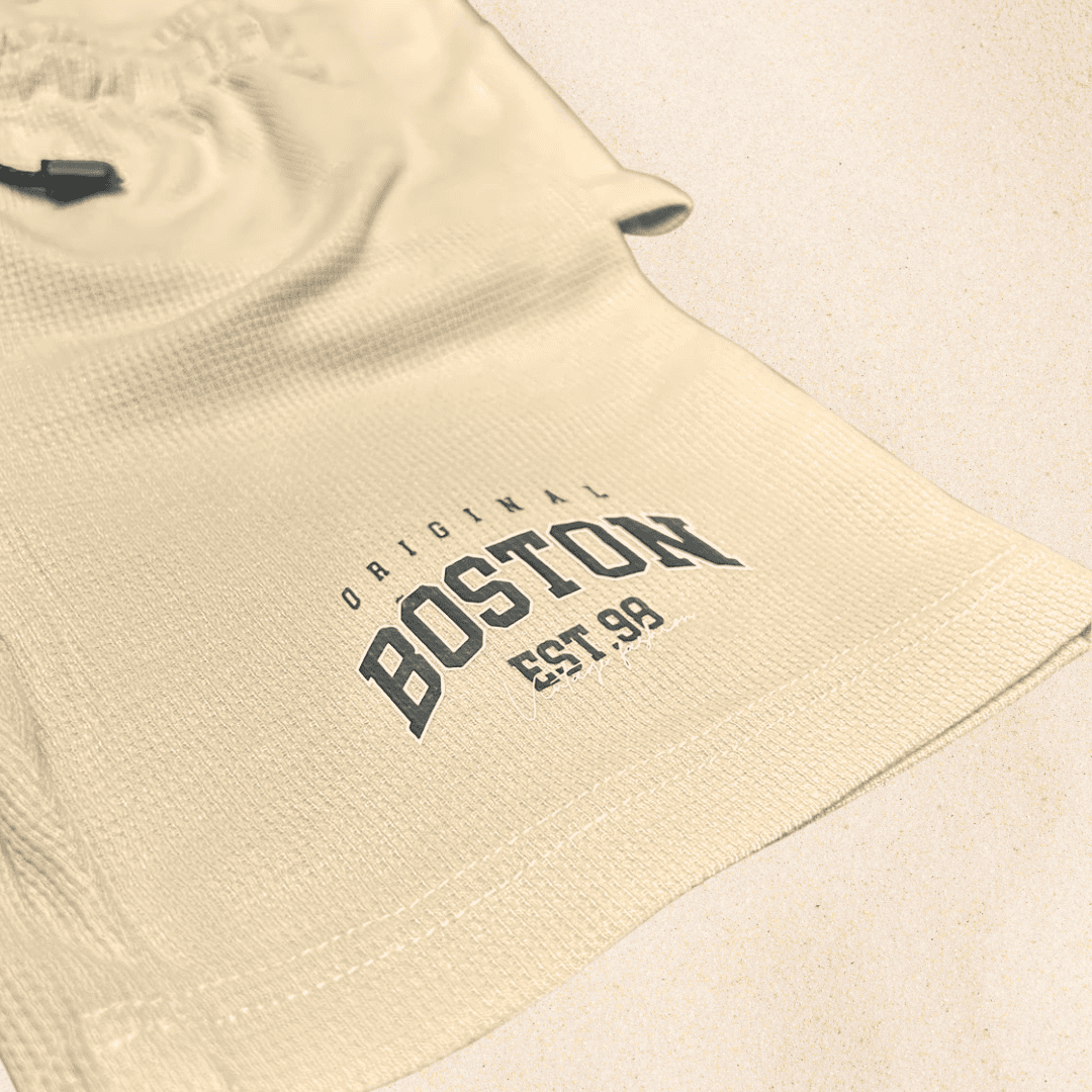Conjunto niño tela galleta Boston Beige