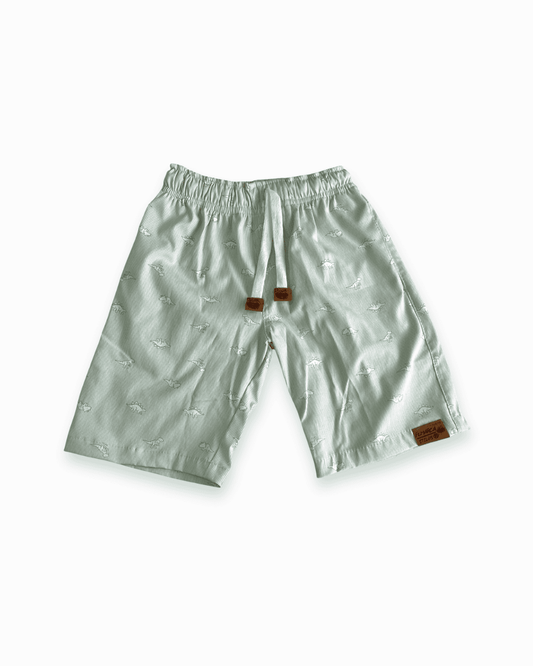 Bermuda Niño Dinosaurios Verde