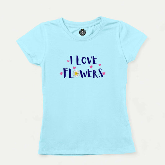 Camiseta Niña I love flowers