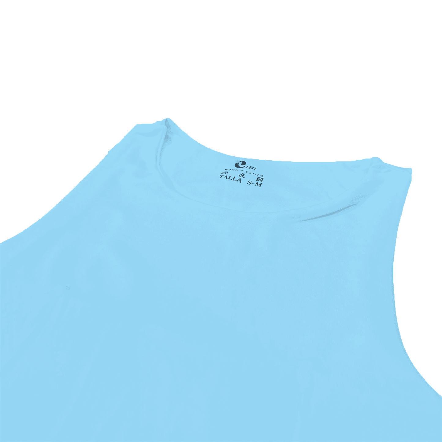 Crop top mujer azul claro casual