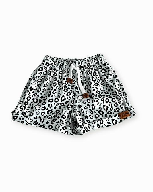 Short Niña Leopardo Azul