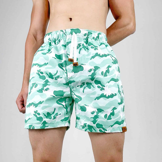 Pantaloneta Hombre Camuflado Verde