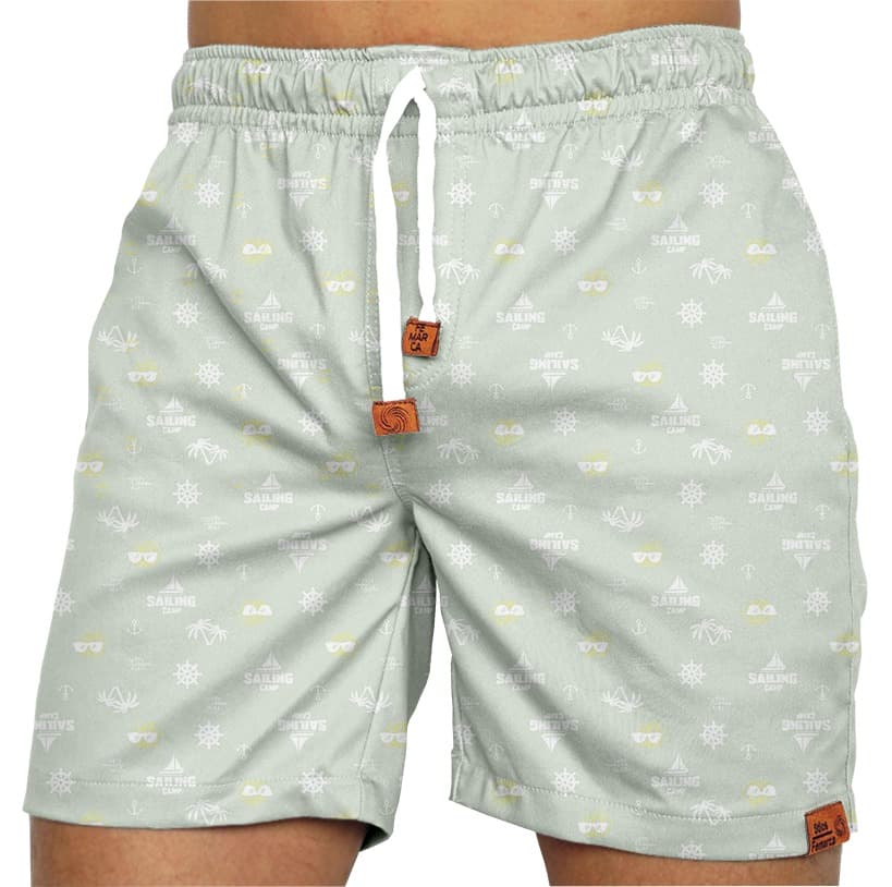 Pantaloneta Hombre Playera Sailing Verde Claro