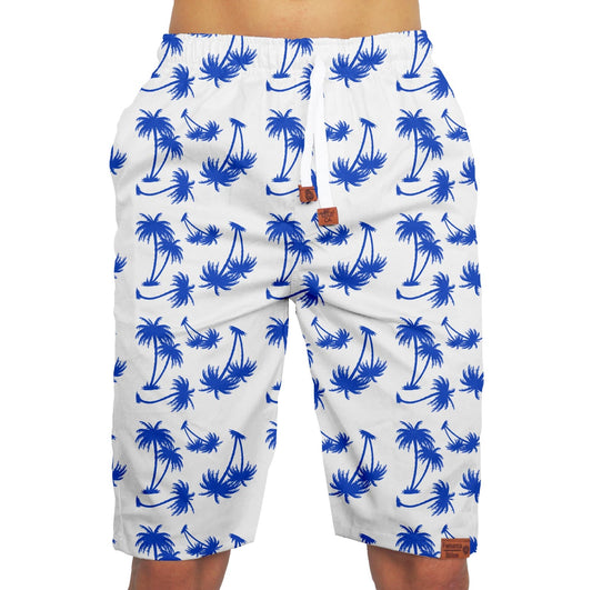 Bermuda Hombre Palmeras Azules