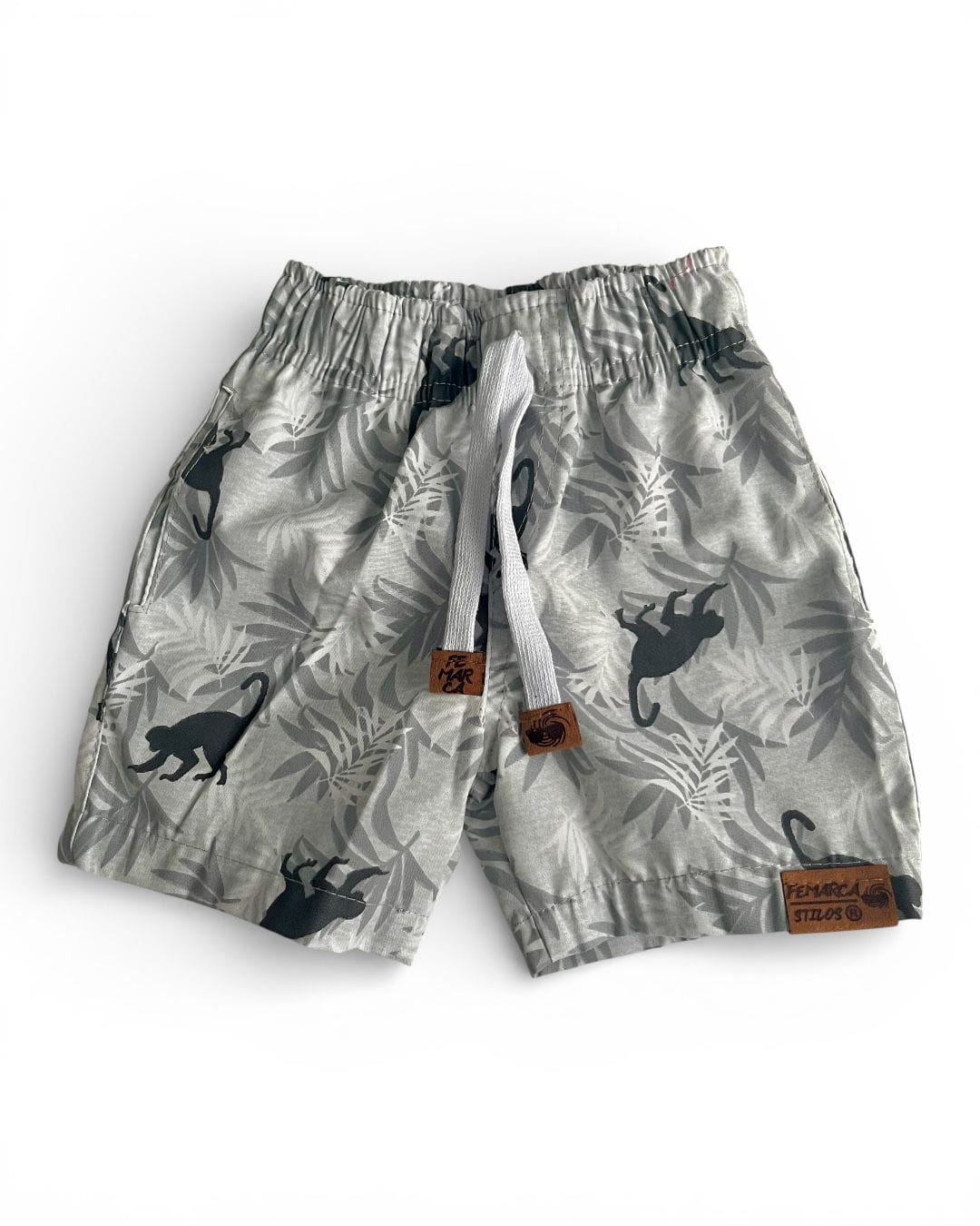 OUT|Bermuda Niño Monos Gris